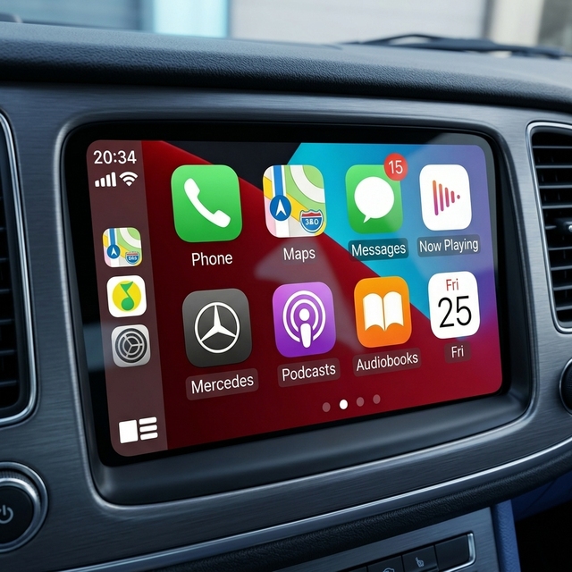 Carplay Interface for Mercedes-Benz Ntg5.0 Android Auto Plug&Play Install Original Screen Upgrade B E C a GLA GLC GLE