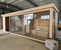 Sala de sauna eléctrica grande al aire libre personalizada para uso de lujo de varias personas o espacio funcional