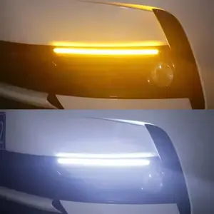 Universal LED sequential flowing scan Daytime Running Light Waterproof Car headlight flexible Turn Signal Strip Light DRL
