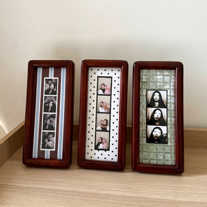 Stylish Customizable Bone Inlay Wood Eco-Friendly Silk Screen Printed Photo Frame Customized Logo Tabletop Decor Combining - Product Image 1