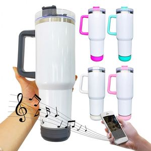 Gobelet isotherme sous vide de 40 oz, vierge pour sublimation, avec poignée et couvercle à paille, pour café, boissons et boissons froides - Product Image 3