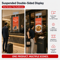 KEINONE Ultra Slim Double Sided Wall Mounted LCD Monitor Digital Poster Tahan Sinar Matahari Papan Iklan Gantung Dapat Dibaca di Bawah Sinar Matahari Dilengkapi CMS