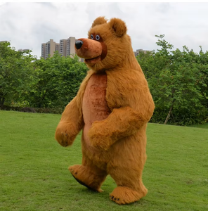 कवक inflatable furry pluser भूरे भालू की शुभंकर पोशाक के लिए टिकाऊ लुभावनी आरामदायक - Product Image 3