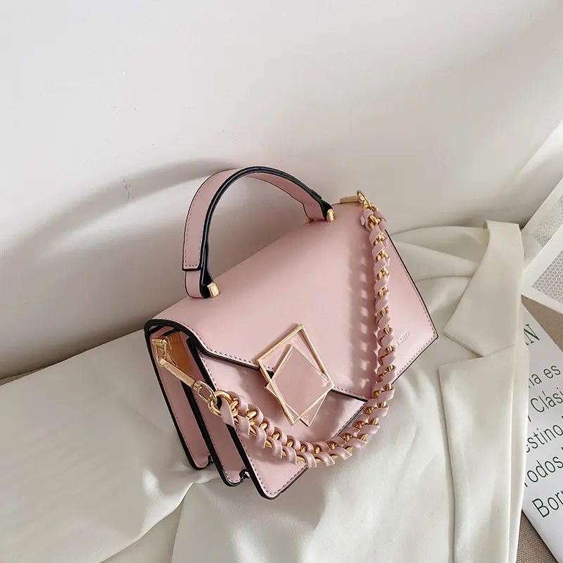 2023 Korean fashion ladies hand bags women shoulder sling chain purse luxury lock handbag for women