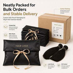 Custom Logo Heavy Duty Blue Satin <b>Envelope</b> Drawer Box with Premium Ribbon for Luxury Boutique Jewelry - Product Image 4