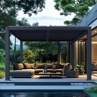 Pavillon de refroidissement de toit de restaurant coloré, balcon, hall, cadre en aluminium avec revêtement en poudre d'isolation thermique personnalisé