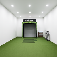 Tente de stand portable en tissu tendu avec structure en aluminium pour événements sportifs, golf, tir, simulateur de golf intérieur/extérieur