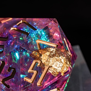 Cho Udixi Biểu Tượng Tùy Chỉnh 33Mm D20 RPG Dice Polyhedron Dungeons Và Dragons D & D 20 Bên Nhựa Con Xúc Xắc Với Các Cạnh Sắc Nét - Product Image 5