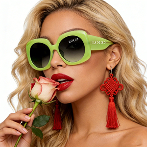 2026 Custom Logo <b>Sunglasses</b> Personalized <b>Black</b> Designer <b>Oversized</b> Polarized <b>Sunglasses</b> for Women Men Green Tr90 <b>Sunglasses</b> - Product Image 1