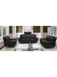 Vente chaude Personnalisé 3 + 2 + 1 Design Noir Style Français Modulaire Bois Sectionnel <span class=keywords><strong>Canapé</strong></span> Ensemble Salon Utilisation - Product Image 3