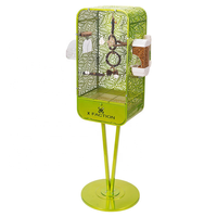 Volière de luxe moderne en métal massif pour perroquets, poulailler spacieux avec fermeture à bouton, cage à oiseaux intérieure/extérieure type villa – Approvisionnement direct usine