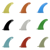 Ailerons centraux de planche de surf couleur personnalisée, aileron de surf longboard 9.0', ailerons simples en plastique