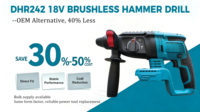 Perceuse DHR242 MKT originale 18V LXT sans balais, marteau perforateur rotatif SDS Plus, perceuse combinée sans fil 3 modes pour le perçage