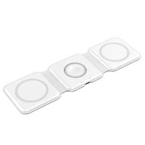 Base de Carga Inalámbrica Magnética Plegable y Portátil 3 en 1 JJT-27, Carga Rápida de 15W para Teléfono Móvil, Estación de Carga de 10W para iPhone - Product Image 3