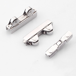Poulie magnétique moderne en fer de 8 cm pour porte coulissante de placard avec double roulement pour cuisine et entrepôt, couleur argent - Product Image 4