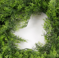 Vente en gros de feuilles artificielles guirlande en plastique couronne d'automne pour porte d'entrée maison bureau hôtel décoration