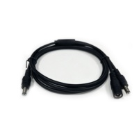 Kabel Y-Splitter Daya DC 5.5x2.1mm Khusus, 1 Kabel Betina ke 2 Kabel Jantan untuk Lampu LED, Kamera & Elektronik