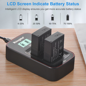 แบตเตอรี่ KingMa LP-E17 LPE17 และชุดอุปกรณ์ชาร์จแบตเตอรี่แบบ LCD พร้อมพอร์ต USB คู่ สำหรับกล้อง <span class=keywords><strong>Canon</strong></span> LP E17 <span class=keywords><strong>EOS</strong></span> M3 M5 M6 <span class=keywords><strong>77D</strong></span> 200D 750D 760D - Product Image 5