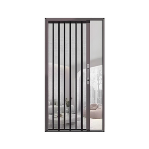 ประตูหน้าจอพับได้พร้อมแผ่นคริสตัลฝ้าวิธีกันยุงที่ทันสมัยสำหรับบ้าน - Product Image 2