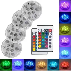 Amazon Hot Bán 10LED RGB Hồ Bơi Ánh Sáng/Đầy Màu Sắc Dưới Nước Đèn Chống Thấm Nước