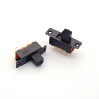 Interrupteur à bascule SS22F25G7, 2 positions, 6 broches, avec poignée à trou fixe, hauteur 7 mm, DPDT 2P2T, interrupteur coulissant à montage sur panneau