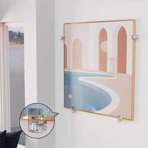 Clear <b>Mirror</b> Bracket Holder <b>Plastic</b> Wall Mount Support For Glass Cabinet Door Shelf Installation - Product Image 2