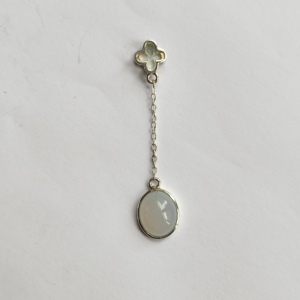 Pendentif en argent 925 avec calcédoine bleue - Product Image 1