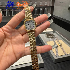 Reloj de Pulsera de Acero Inoxidable de Lujo para Mujer, Caja Cuadrada con Esfera de Índices Romanos, Movimiento de Cuarzo, Estilo Clásico y Elegante - Product Image 5