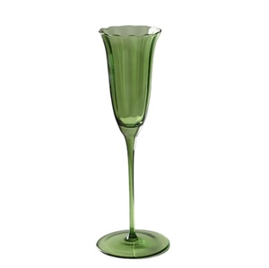 <span class=keywords><strong>Verre</strong></span> à cocktail sur <span class=keywords><strong>pied</strong></span> haut en <span class=keywords><strong>verre</strong></span> <span class=keywords><strong>vert</strong></span> floral vintage personnalisé en gros - Product Image 3