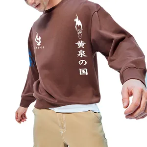 Factory Direct Sale Custom Crew Neck Mens Custom Label Print Sweatshirt Wholesale