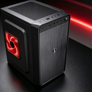 Boîtier <span class=keywords><strong>PC</strong></span> Gaming et de Bureau à Flux d'Air Élevé, Façade en Maille, <span class=keywords><strong>Mini</strong></span> Tour en Acier SPCC, Ventilateur RGB, Prise en Charge Micro ATX, Alimentation ATX, Châssis Personnalisé, Stock Meway - Product Image 6