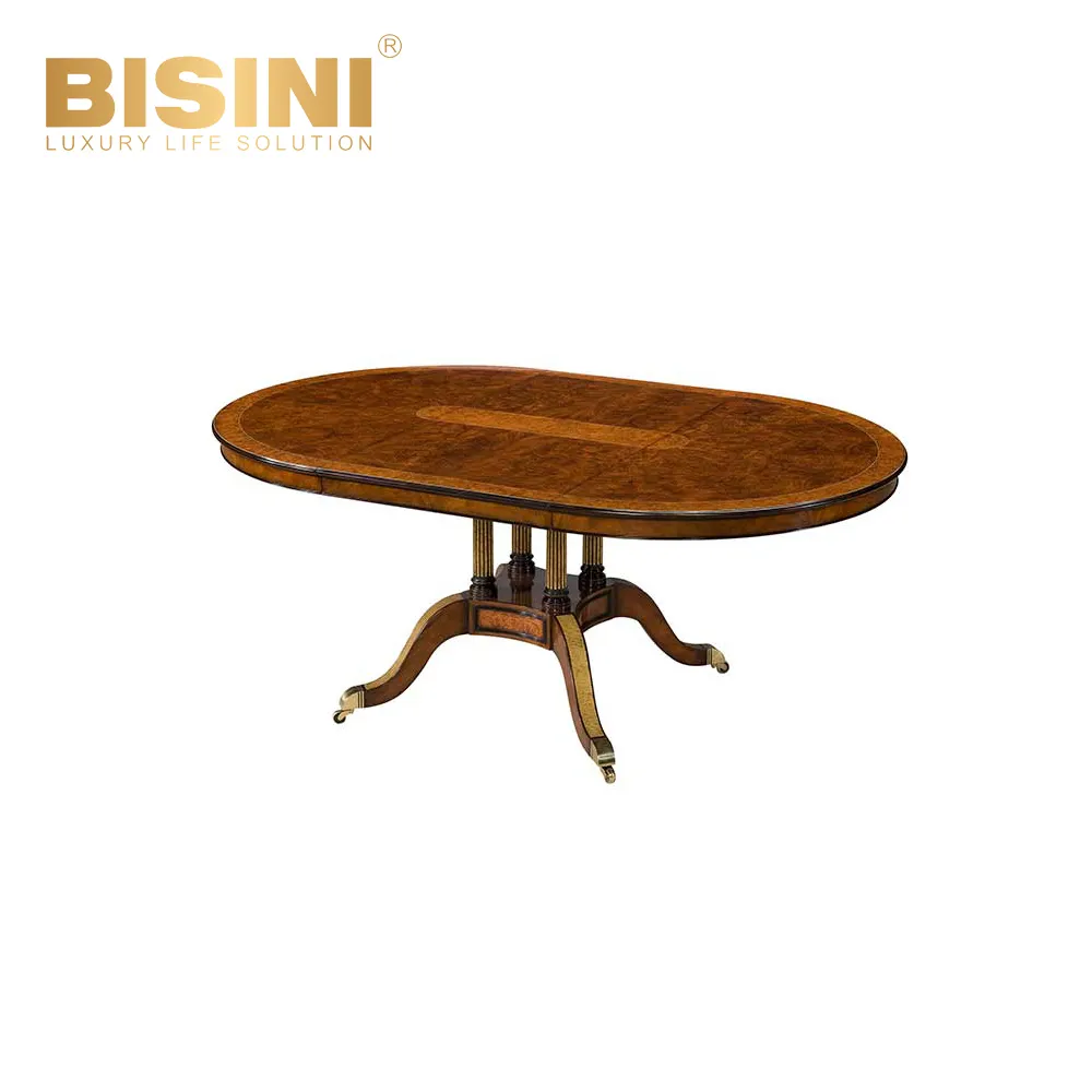 ellipse senior style New classical Simplicity solid wood long table restaurant home long dining table