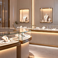 Meubles de présentation de bijoux pour l'aménagement intérieur, conception de salles d'exposition de bijoux, présentoirs