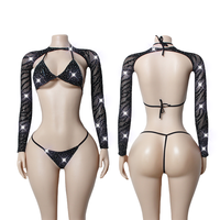 Clubbing Karneval Bikini Beach Dancer Dance wear Tangas Outfits Exotischer Strass Exotische Dance wear Stripper Outfit