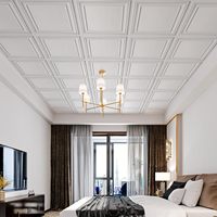 Paneles de Techo de PVC Resistentes al Fuego, Paneles de Techo Adhesivos para Evitar Roturas, Cubren 48 Pies Cuadrados Decoración de Pared de Lámina de Plástico Blanca