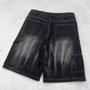 Shorts en jean épais personnalisés pour hommes, délavés à l'acide, coupe ample, style cargo, fabricant - Product Image 4