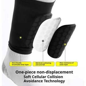 Protector de Pantorrilla Corto, EVA con Diseño de Panal, Anticolisión, Silicona Antideslizante, Alta Elasticidad, Transpirable, Específico para Fútbol - Product Image 4