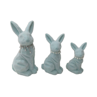 Ostern glasierte Moos Kaninchen dekorative Garten Ornament und Home Geschenk künstliche Hase dekorative Garten Dekorationen
