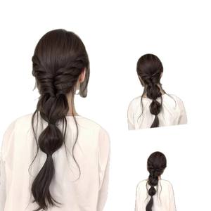 Perruque queue de cheval Luosina, longue tresse en fibre haute température, 140g, style 1 pour femmes - Product Image 2