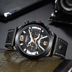 NIBOSI 2373 <span class=keywords><strong>Orologio</strong></span> Sportivo Casual da <span class=keywords><strong>Uomo</strong></span> Blu, <span class=keywords><strong>Marca</strong></span> di Lusso, <span class=keywords><strong>Orologio</strong></span> da Polso in Pelle, Cronografo alla Moda, Relogio Masculino - Product Image 3