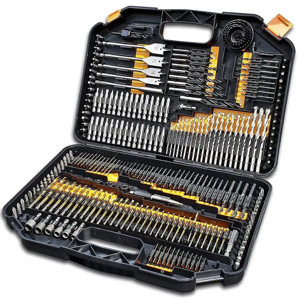 246 Pieces Drill Bits and Driver Set for Wood Metal Cement Drilling and Screw Driving