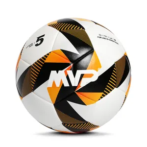 批发 PVC 皮革训练 Soccerball 尺寸 3 4 5，定制标志印刷青年足球散装