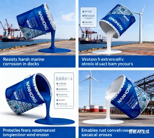 Pintura Convertidora de Óxido Rojo Nanhong Eco-Liquid a Base de Agua, Antioxidante y Antidecoloración, para Puertas y Ventanas Metálicas - Aplicación con Brocha - Product Image 3