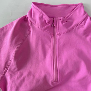 Sudadera con capucha de yoga de manga larga para mujer con media cremallera, abrigo deportivo sin costuras con característica transpirable, tops de ropa deportiva para fitness - Product Image 4