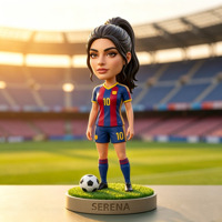 Maßgefertigte Fußball-Wackelkopffigur Nationalmannschaft Trikot Fußballspieler Figur 3D Handgefertigte Harz-Sammlerfigur, Ideales Geschenk für Fans