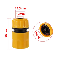 Adaptateur d'irrigation de jardin à dégagement rapide, durable, 3/4\" 1/2\", adaptateur de robinet en plastique PP, raccord fileté pour robinet d'eau, dégagement rapide