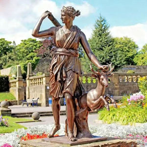 Statues de grenouilles sautantes en bronze grandeur nature, garçon et fille, dans le jardin, sculptures d'animaux, enfants jouant, pour Noël - Product Image 4