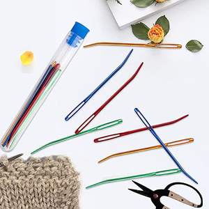 <span class=keywords><strong>Aiguille</strong></span> géante de brocart courbée 8PCS <span class=keywords><strong>Aiguille</strong></span> de fil émoussé à gros yeux <span class=keywords><strong>Aiguille</strong></span> de réparation à <span class=keywords><strong>tricoter</strong></span> - Product Image 5