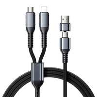 Câble de charge rapide et de transfert de données en nylon tressé Type-C vers Type-C 60W en cuivre pur pour iPhone 17 et charge en voiture