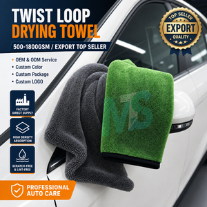 Serviette de séchage en microfibre torsadée Super Twist 1200 GSM pour voiture, forte absorption d'eau, serviette à boucles torsadées, vente en gros - Product Image 1
